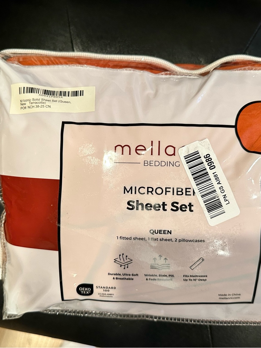 Mellanni Microfiber Queen Sheet Set - 4-Piece Terracotta